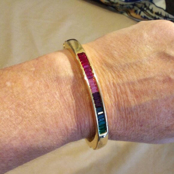 Vintage Jewelry - Thai Vintage Faceted Gemstone Bracelet